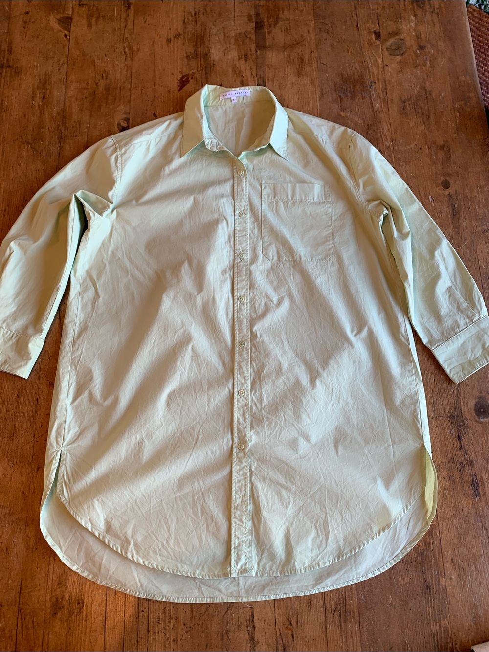 English Factory Light Mint Green Long-Sleeve Button-Down Shirt